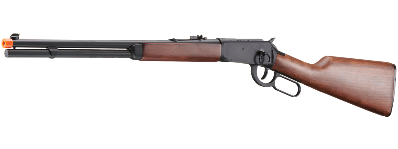 Double Bell M1894 CO2 Powered Lever Action Airsoft Rifle (Color: Black / Wood) - Click Image to Close