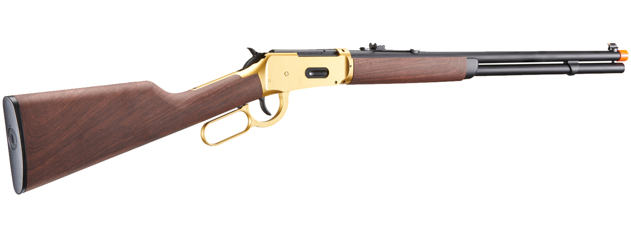 Double Bell M1894 CO2 Powered Lever Action Airsoft Rifle (Color: Gold / Imitation Wood)