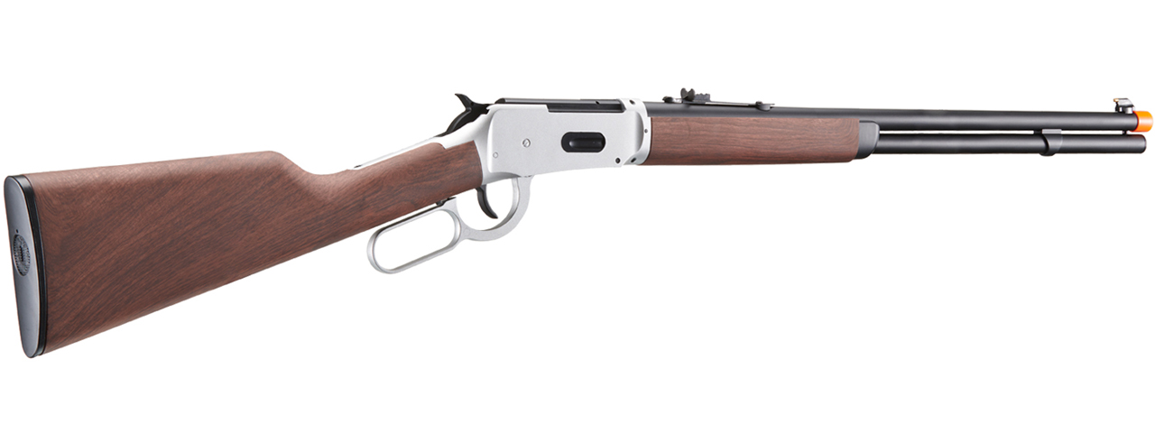 Double Bell M1894 CO2 Powered Lever Action Airsoft Rifle (Color: Silver / Imitation Wood)