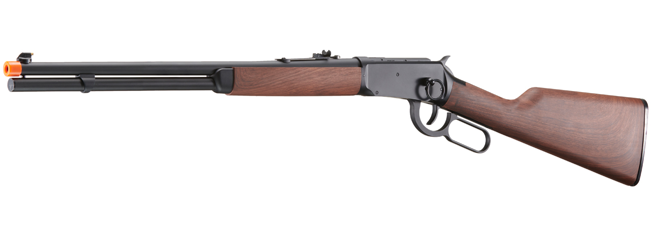 Double Bell M1894 CO2 Powered Lever Action Airsoft Rifle (Color: Black / Imitation Wood) - Click Image to Close