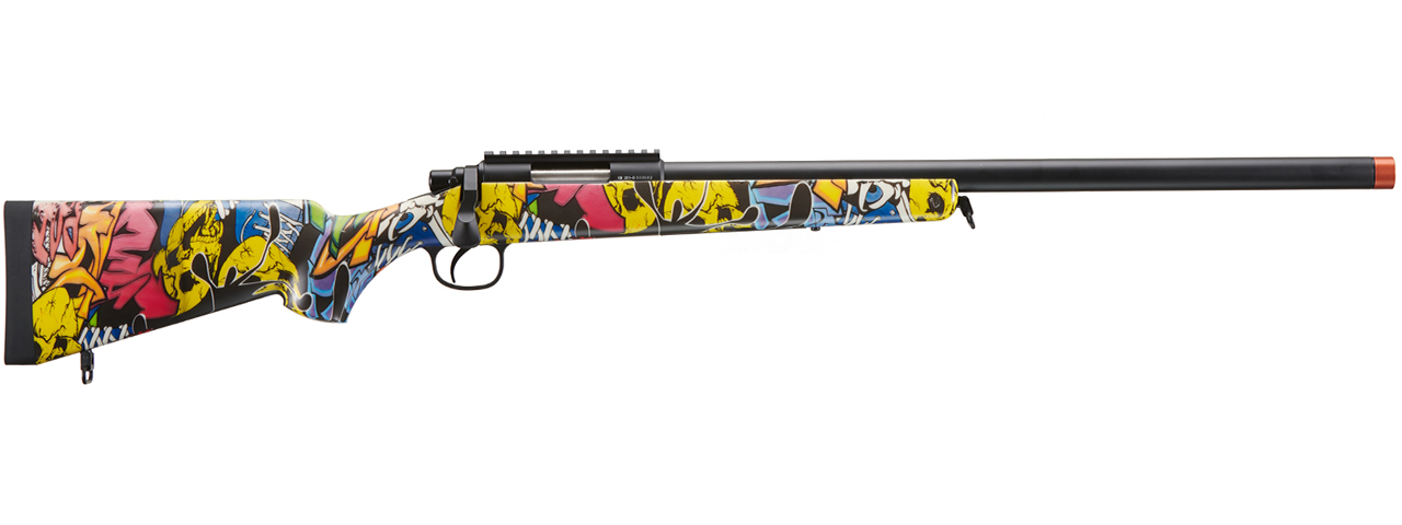 Double Bell VSR-10 Airsoft Bolt Action Sniper Rifle (Color: Graffiti) - Click Image to Close