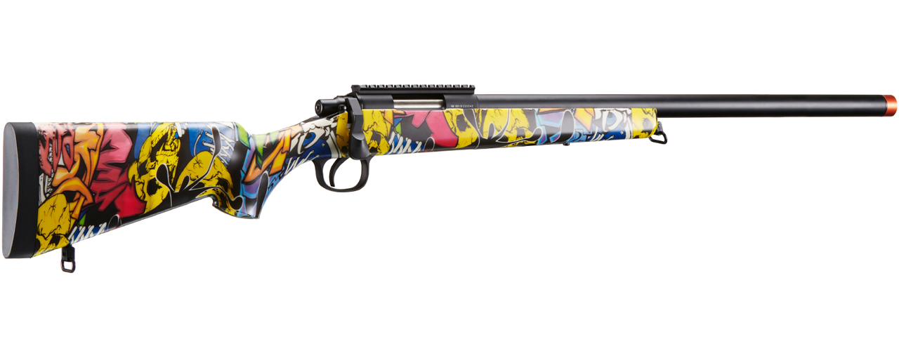 Double Bell VSR-10 Airsoft Bolt Action Sniper Rifle (Color: Graffiti) - Click Image to Close