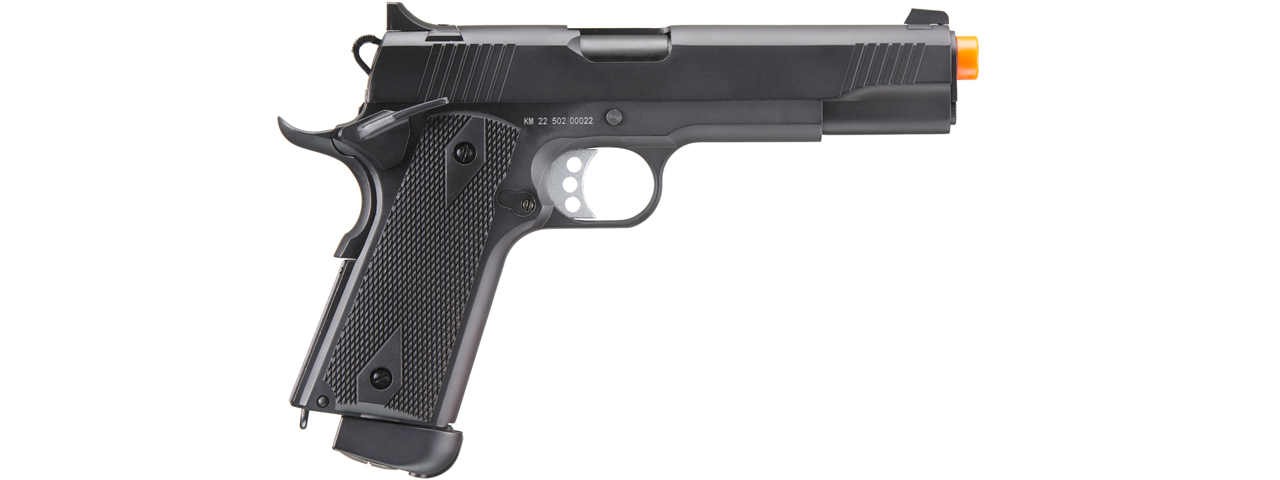 Double Bell Co2 M1911 Blowback Airsoft Pistol w/ Silver Accents (Color: Black)