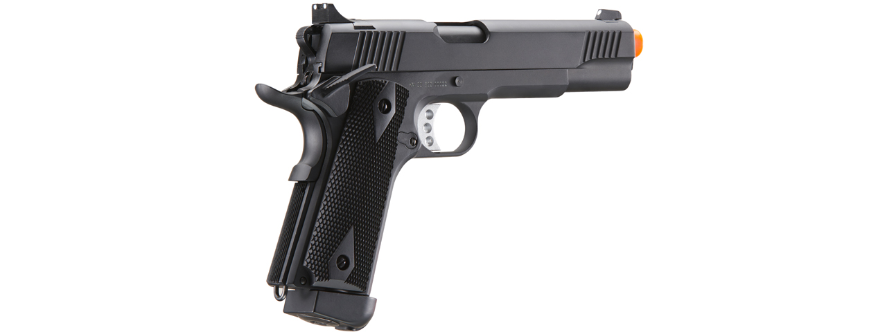 Double Bell Co2 M1911 Blowback Airsoft Pistol w/ Silver Accents (Color: Black)