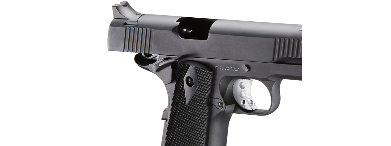 Double Bell Co2 M1911 Blowback Airsoft Pistol w/ Silver Accents (Color: Black)