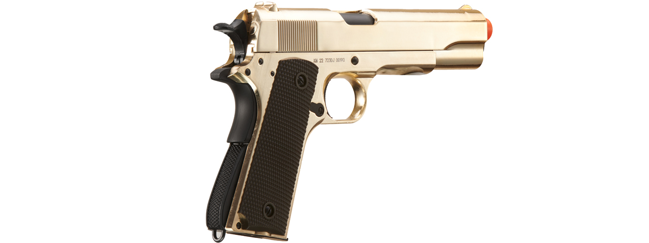 Double Bell Green Gas M1911 GBB Airsoft Pistol Type 1 (Low Velocity) - Gold