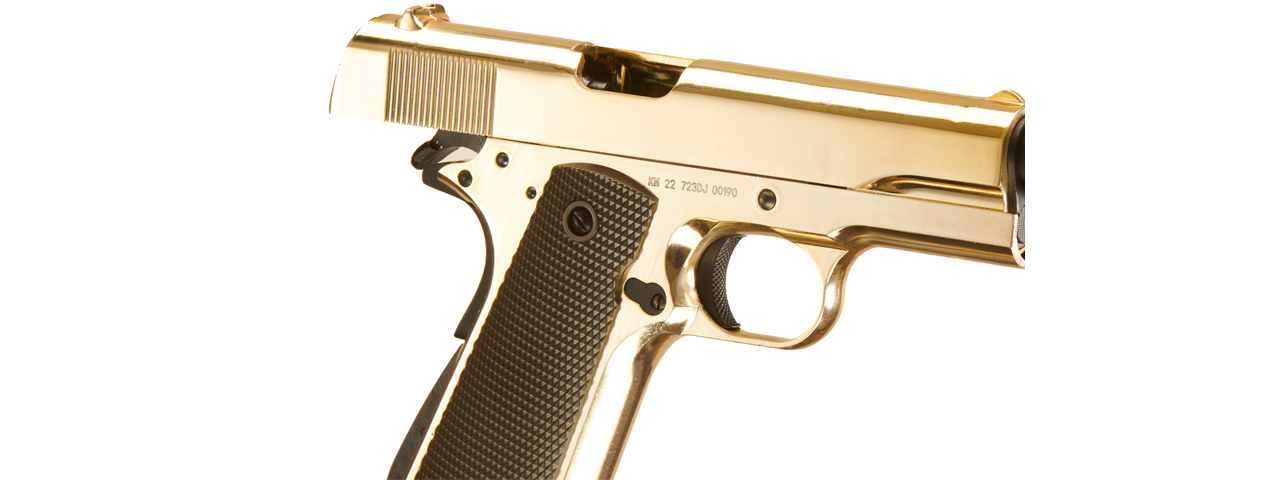 Double Bell Green Gas M1911 GBB Airsoft Pistol Type 1 (Low Velocity) - Gold