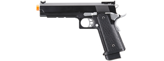 Double Bell Green Gas Hi-Capa 5.1 Gas Blowback Airsoft Pistol w/ Silver Hammer