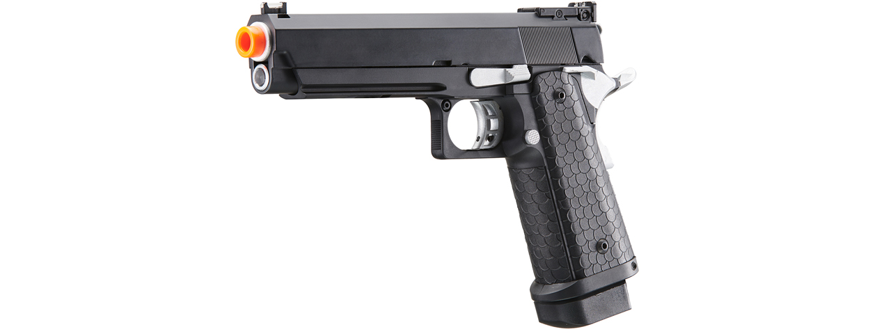 Double Bell Green Gas Hi-Capa 5.1 Gas Blowback Airsoft Pistol w/ Silver Hammer