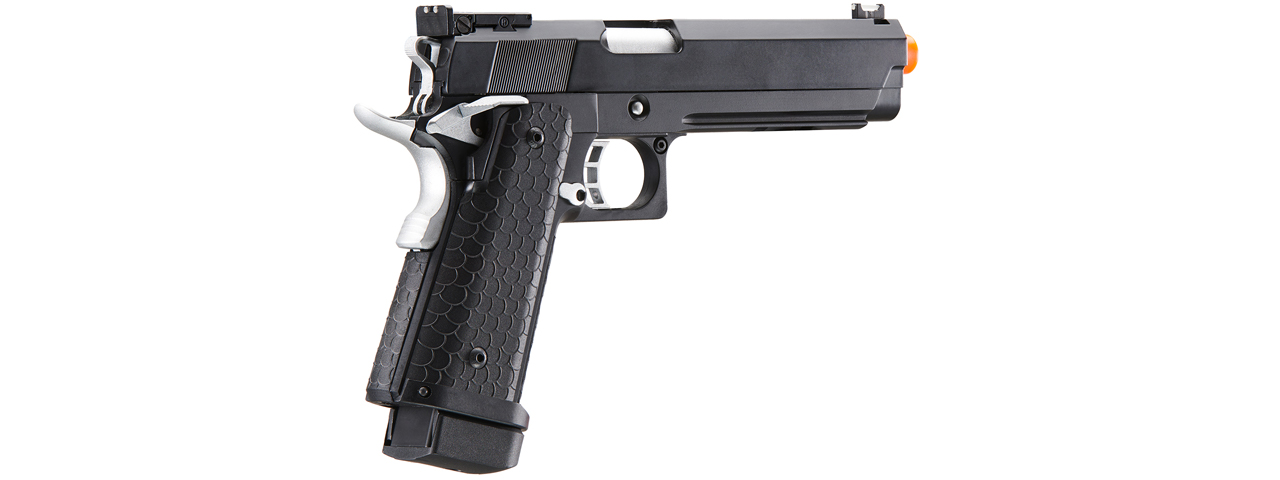 Double Bell Green Gas Hi-Capa 5.1 Gas Blowback Airsoft Pistol w/ Silver Hammer