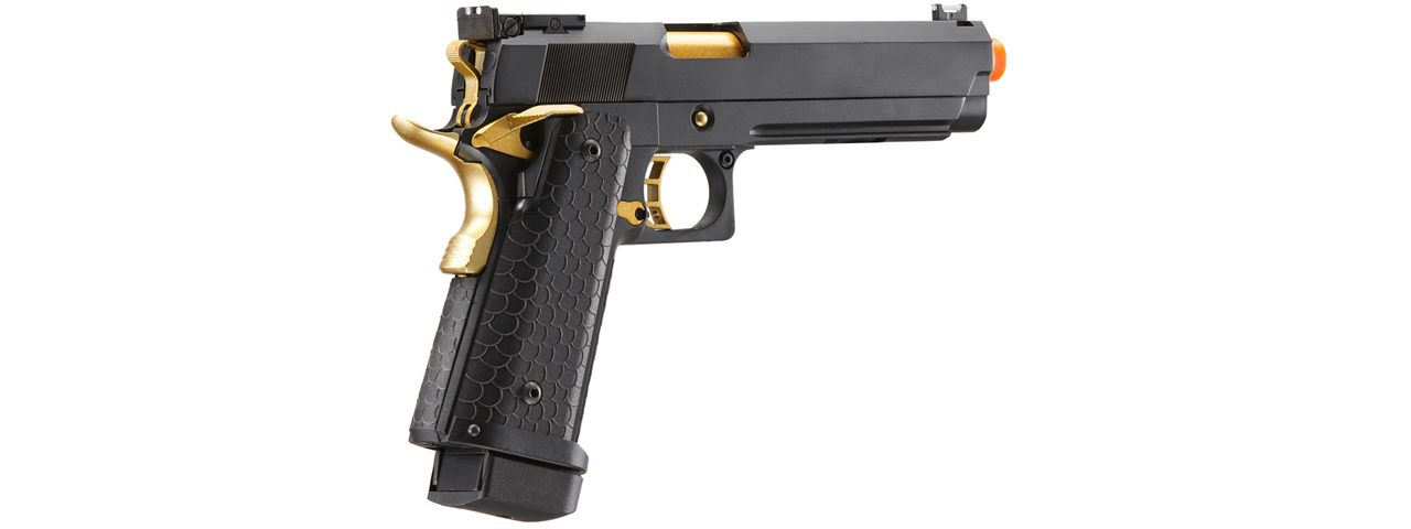 Double Bell Green Gas Hi-Capa 5.1 Gas Blowback Airsoft Pistol w/ Gold Hammer