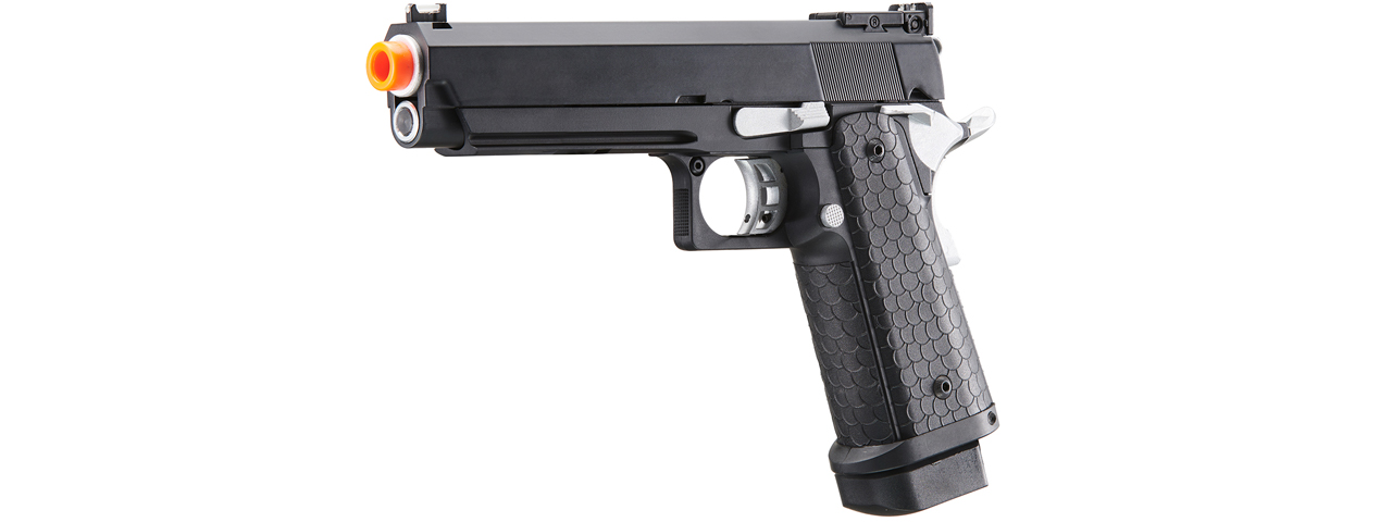 Double Bell Co2 Hi-Capa 5.1 Gas Blowback Airsoft Pistol with Silver Hammer