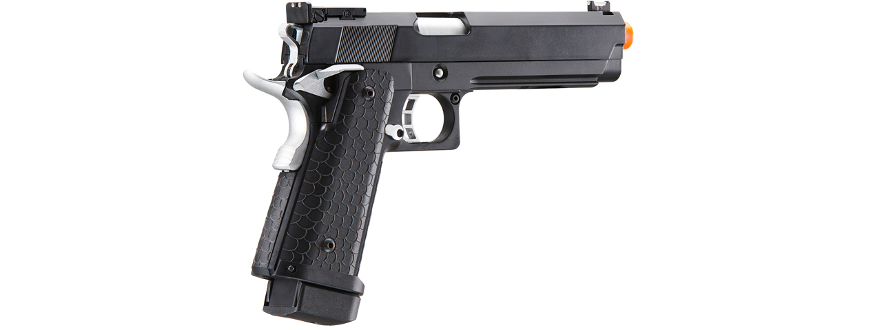 Double Bell Co2 Hi-Capa 5.1 Gas Blowback Airsoft Pistol with Silver Hammer - Click Image to Close