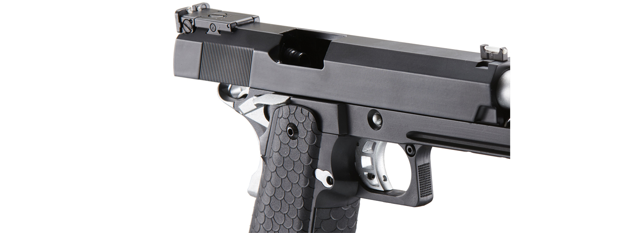 Double Bell Co2 Hi-Capa 5.1 Gas Blowback Airsoft Pistol with Silver Hammer - Click Image to Close