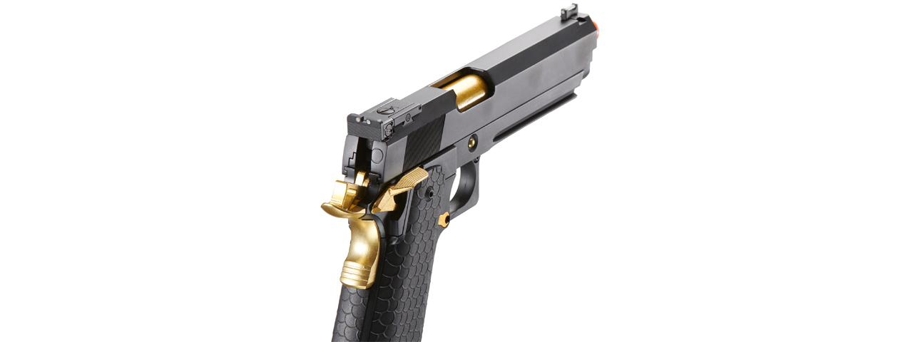 Double Bell Co2 Hi-Capa 5.1 Gas Blowback Pistol with Gold Hammer - Click Image to Close