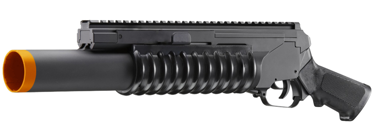 Double Bell Long Type Grenade Launcher w/ 40mm Grande (Color: Black) - Click Image to Close