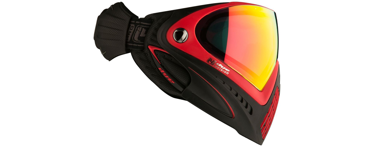 Dye i4 Pro Airsoft Full Face Mask (Color: Black-Red / Meltdown Thermal Lens)