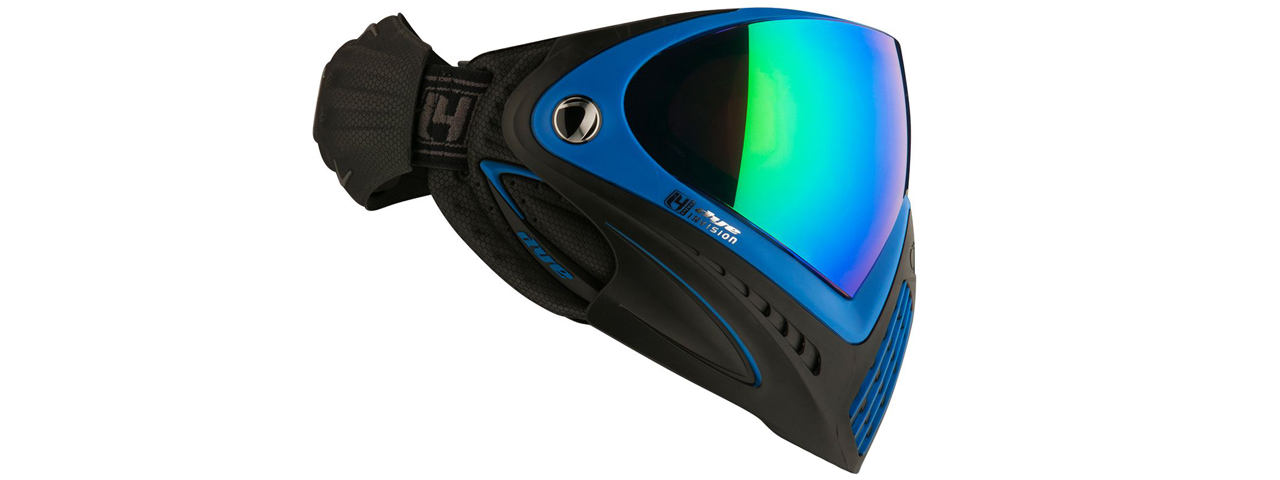 Dye i4 Pro Airsoft Full Face Mask (Color: Black-Blue / Seatec Thermal Lens) - Click Image to Close