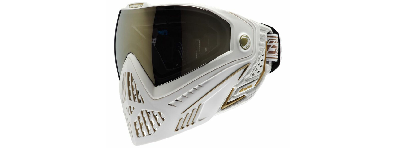 Dye i5 Pro Airsoft Full Face Mask (Color: White / Gold)