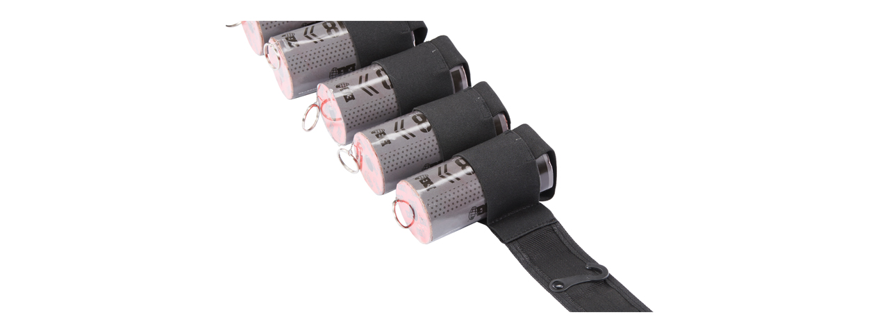 Enola Gaye Lucky 7 Smoke Grenade Belt (Color: Black)