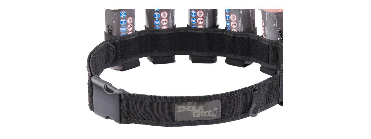 Enola Gaye Lucky 7 Smoke Grenade Belt (Color: Black)