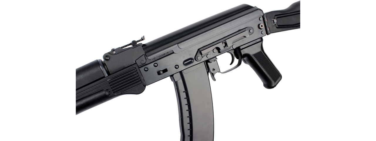 E&L AK74MN Essential Stamped Steel Airsoft AEG w/ Polymer Furniture (Color: Black) - Click Image to Close