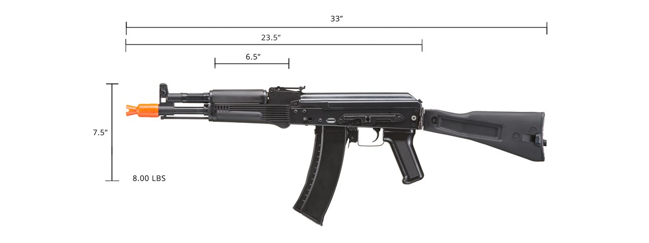 E&L Airsoft New Essential Version AK-105 Airsoft AEG Rifle (Color: Black)