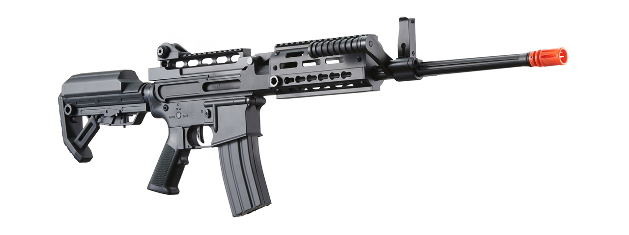 Golden Eagle AR LMG Airsoft Light Machine Gun (Color: Black) - Click Image to Close