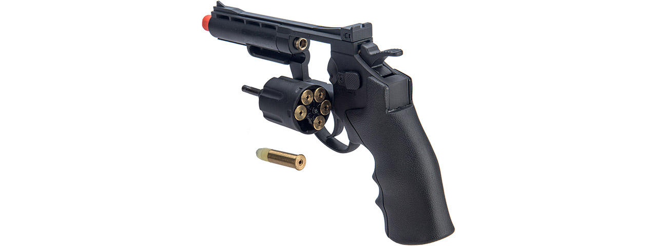 WellFire G296B 9.6" CO2 Swing Out Airsoft Revolver (Color: Black)