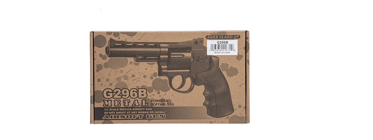 WellFire G296B 9.6" CO2 Swing Out Airsoft Revolver (Color: Black) - Click Image to Close