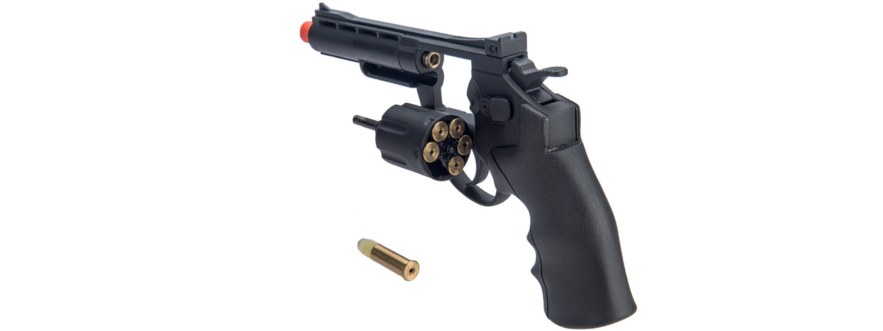 WellFire G296B 9.6" CO2 Swing Out Airsoft Revolver (Color: Black) - Click Image to Close