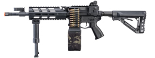 G&G CM16 Light Machine Gun Airsoft LMG AEG (Color: Black Stealth)