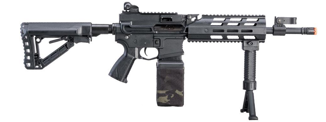 G&G CM16 Light Machine Gun Airsoft LMG AEG (Color: Black Stealth) - Click Image to Close