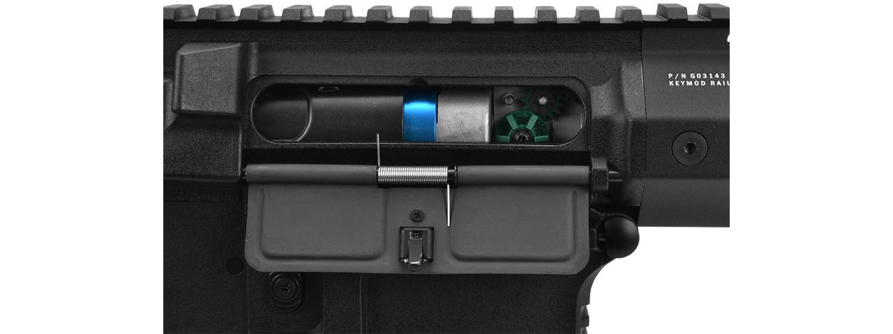 G&G Combat Machine CM16 SRL AEG M4 Carbine w/ 12" KeyMod Handguard and Battery Charger (Color: Black) - Click Image to Close