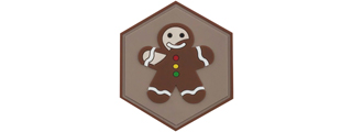 Hexagon PVC Patch Gingerbread Man