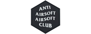 Hexagon PVC Patch "Anti Airsoft Airsoft Club"