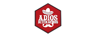 Hexagon PVC Patch "Adios Bitchachos"