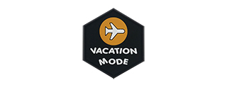 Hexagon PVC Patch Airplane Vacation Mode