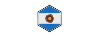 Hexagon PVC Patch Argentina Flag