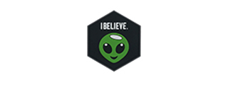 Hexagon PVC Patch "I Believe"