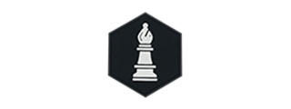 Hex PVC Patch White Bishop Chess Piece