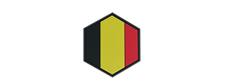 Hexagon PVC Patch Belgium Flag