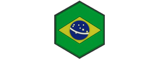 Hexagon PVC Patch Brazil Flag