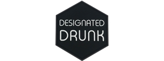 Hexagon PVC Patch "Designated Drunk"