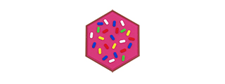 Hex PVC Patch Donut Emoji