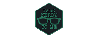 Hexagon PVC Patch "Talk Nerdy to Me"