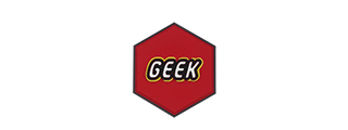 Hexagon PVC Patch Lego Geek