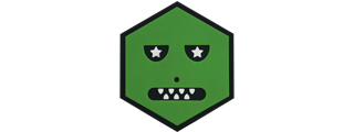 Hexagon PVC Patch Green Monster