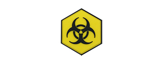 Hexagon PVC Patch Bio-Hazard Warning