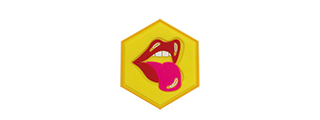 Hexagon PVC Patch Hot Kiss